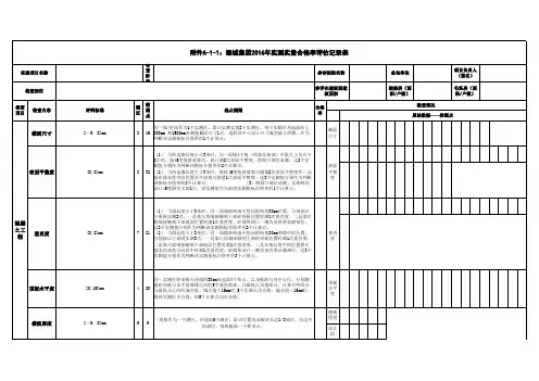 实测实量合格率评估记录表