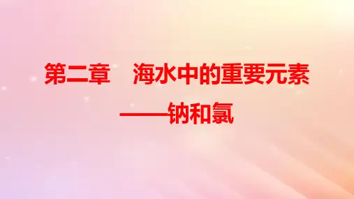 新教材高中化学第2章第1节钠及其化合物第1课时活泼的金属单质__钠pptx课件新人教版必修第一册
