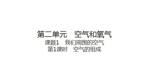 2.1我们周围的空气(空气的组成)课件---2024-2025学年九年级化学人教版(2024)上册
