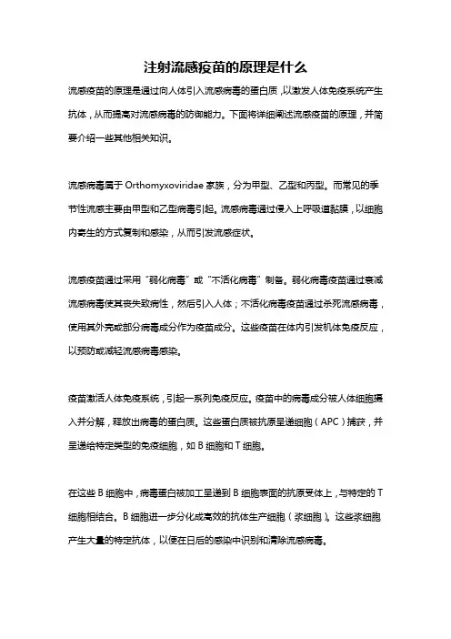 注射流感疫苗的原理是什么