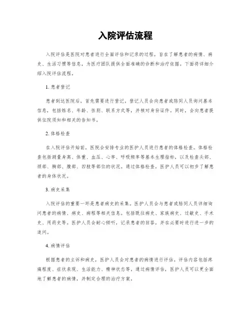 入院评估流程