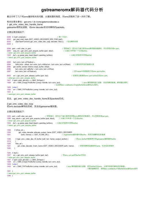 gstreameromx解码器代码分析