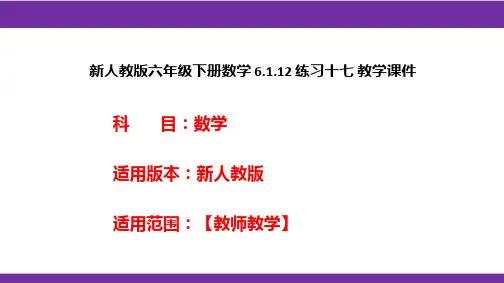 新人教版六年级下册数学6.1.12练习十七教学课件