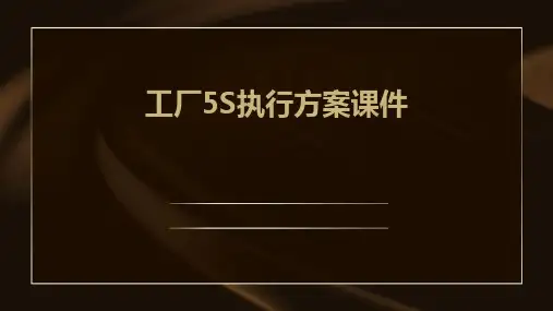 工厂5S执行方案课件