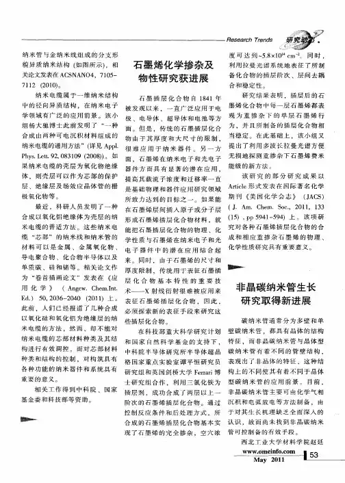 非晶碳纳米管生长研究取得新进展