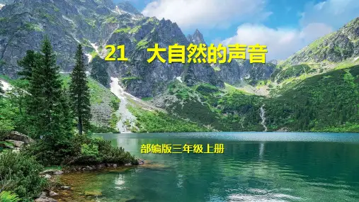 部编版三年级上册语文 21 大自然的声音 课件