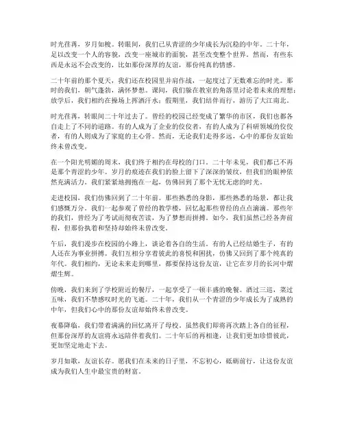二十年后再相逢作文450字