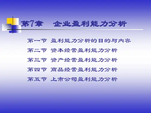 企业盈利能力分析PPT(共 34张)