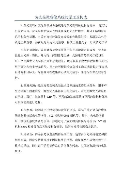 荧光显微成像系统的原理及构成