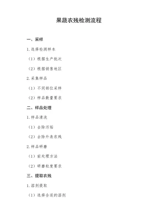 果蔬农残检测流程