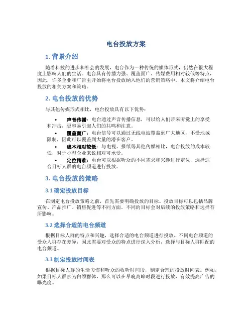 电台投放方案
