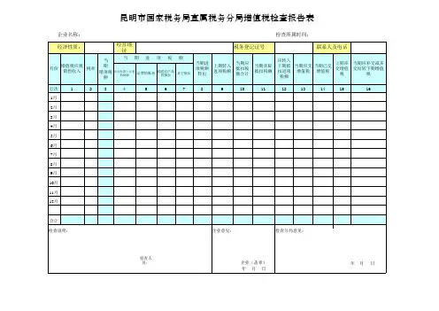 增值税查核表