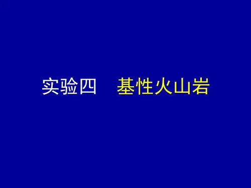火成岩实习4 玄武岩