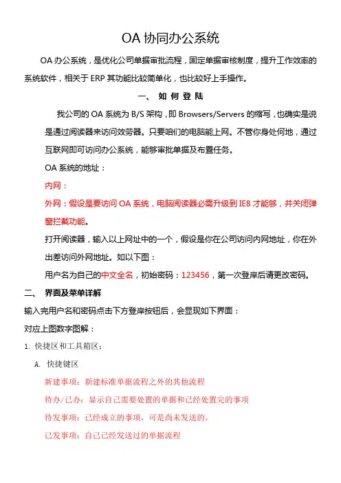 OA协同办公系统操作手册
