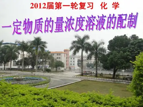 一定物质的量浓度溶液的配制