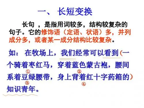 高考复习长短句变换