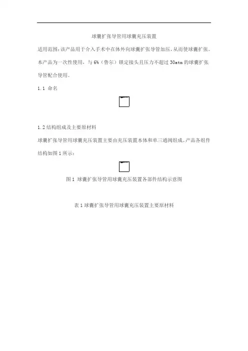 球囊扩张导管用球囊充压装置产品技术要求dimake