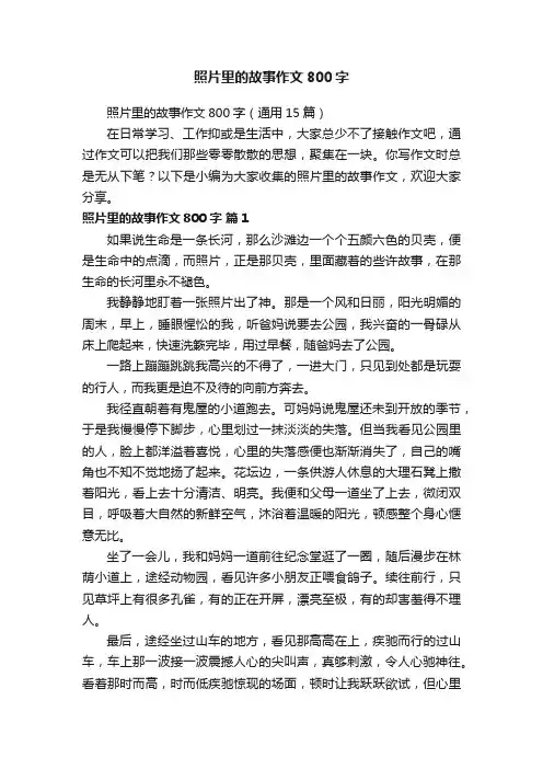照片里的故事作文800字