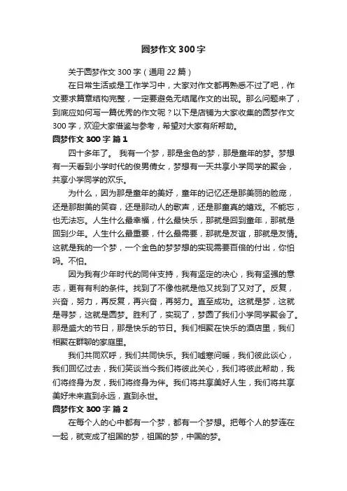 圆梦作文300字