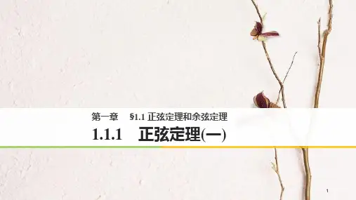 版高中数学 第一章 解三角形 1.1.1 正弦定理(一)课件 新人教B版必修5.pptx
