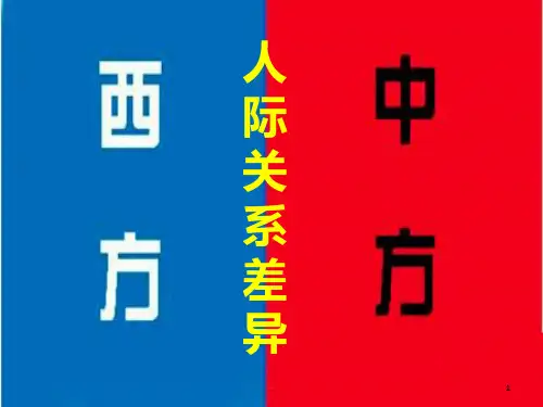 中西方人际关系差异PPT课件