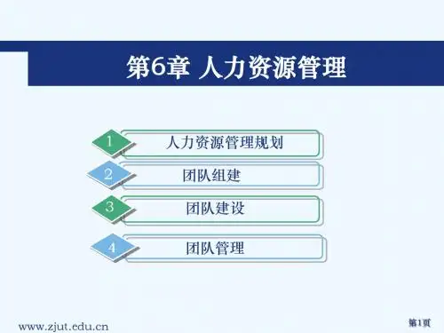 第6章 软件项目人力资源管理