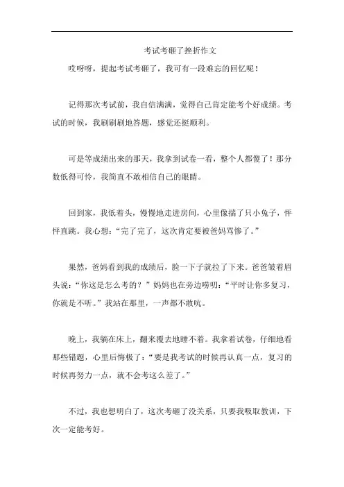 考试考砸了挫折作文