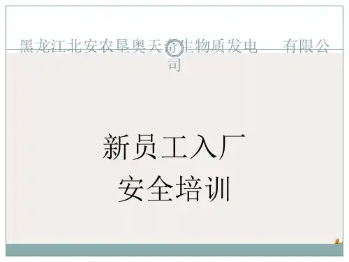 某发电有限公司新员工入厂安全ppt演示课件(32页)