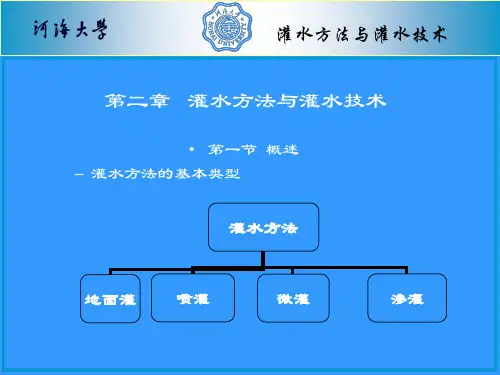 农田水利学第二章 灌水方法(喷滴灌)