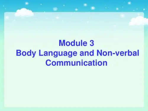 《Module 3 Body Language and Non-Verbal Communication》ppt(外研版必修4)课件