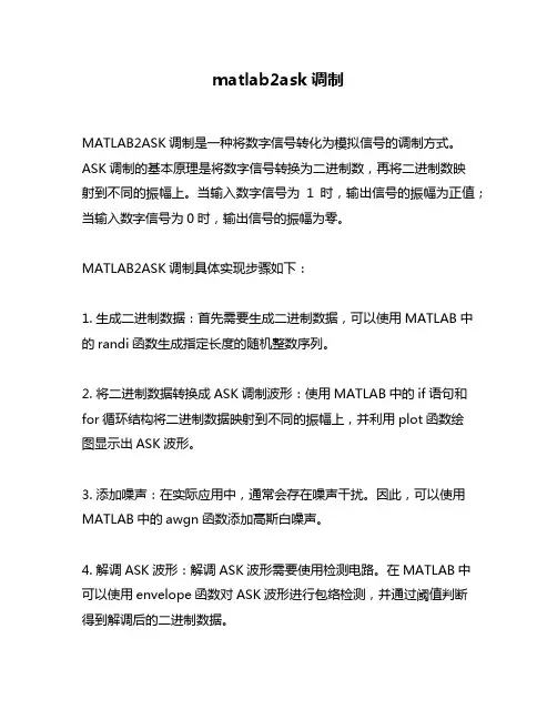 matlab2ask调制