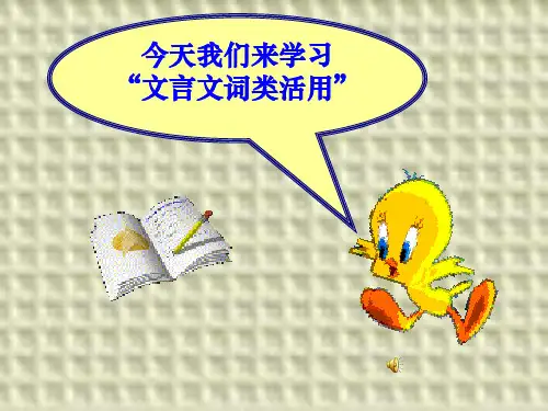 《文言文词类活用》复习课件