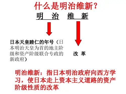 初中历史    日本明治维新