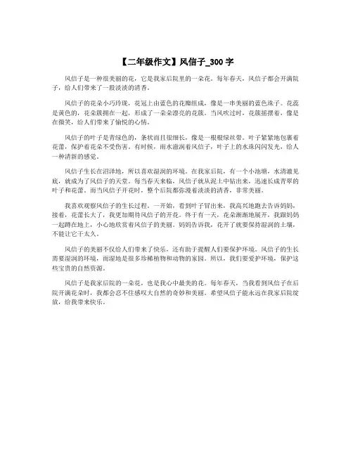 【二年级作文】风信子_300字