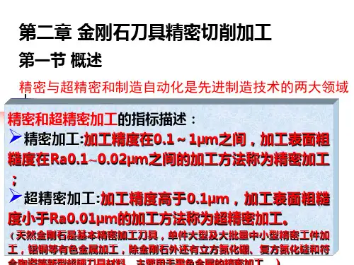 第二章 金刚石刀具精密切削加工