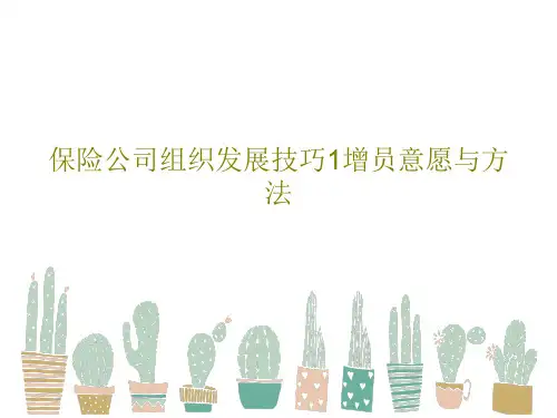 保险公司组织发展技巧1增员意愿与方法44页PPT