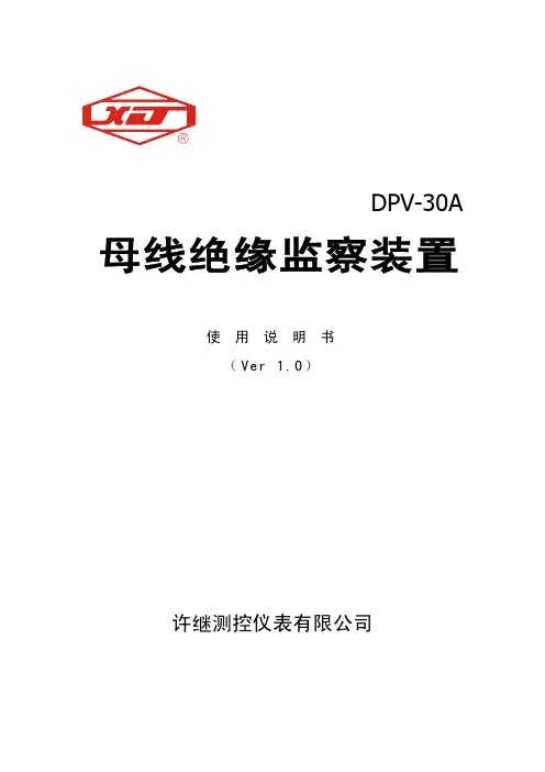DPV-30A母线绝缘监测装置说明书v1.0