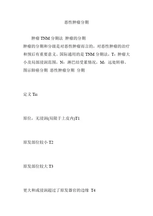 恶性肿瘤分期