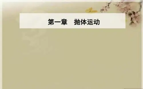 高中物理粤教版必修2课件：第一章第三节竖直方向的抛体运动