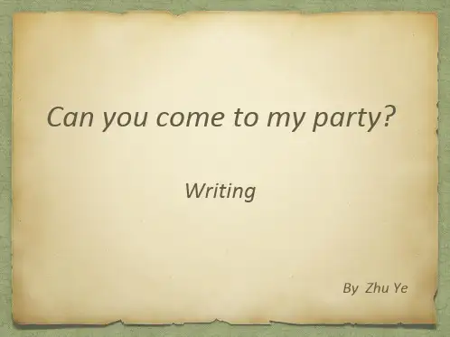 人教版八年级英语上册《nit 9 Can you come to my party.  Section B 3a —4 Self check》优质课课件_4