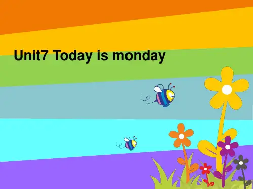 五年级下英语课件-Unit7 Today is Monday 1_北师大版(三起)