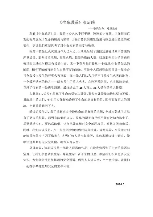 生命通道观后感