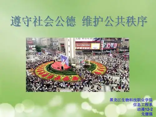 遵守社会公德,维护公共秩序