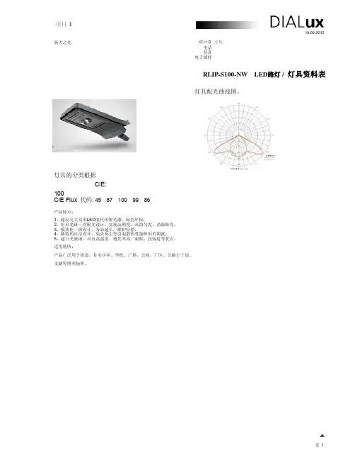 DIALUX道路照明模拟