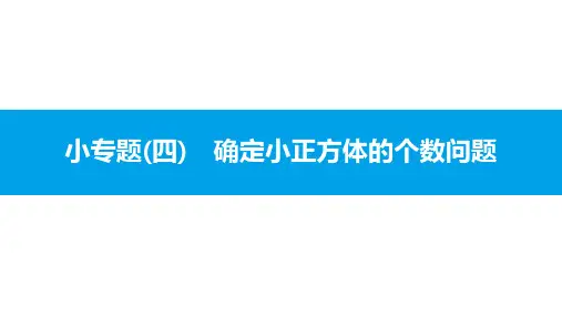 小专题(四) 确定小正方体的个数问题