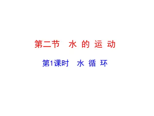 2020-2021学年高中中图版地理必修一课件：第二章 第二节 第1课时 水循环