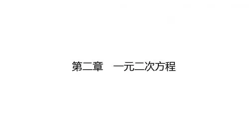 2019年秋北师大版九年级上册数学习题：《一元二次方程》复习与巩固(共17张PPT)