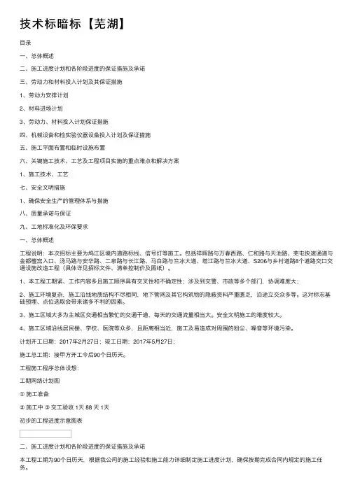 技术标暗标【芜湖】