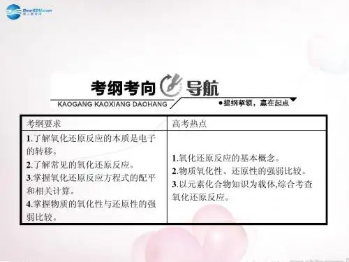 【志鸿优化设计】2015届高考化学一轮复习 2.3 氧化还原反应讲解课件 鲁科版