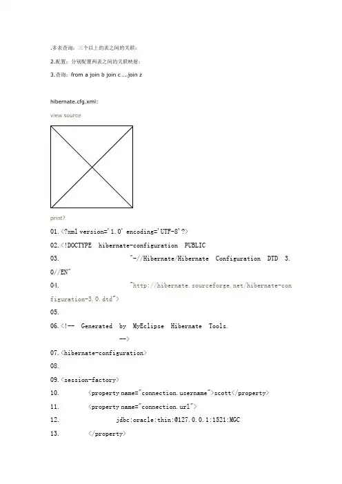 hibernate多表查询